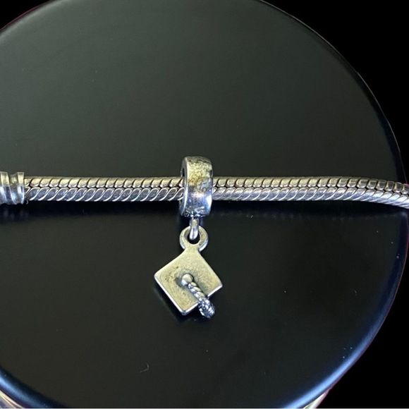 Authentic Pandora Graduation Cap Dangle Charm Retired Pandora Hat Charm Pandora - Picture 3 of 5